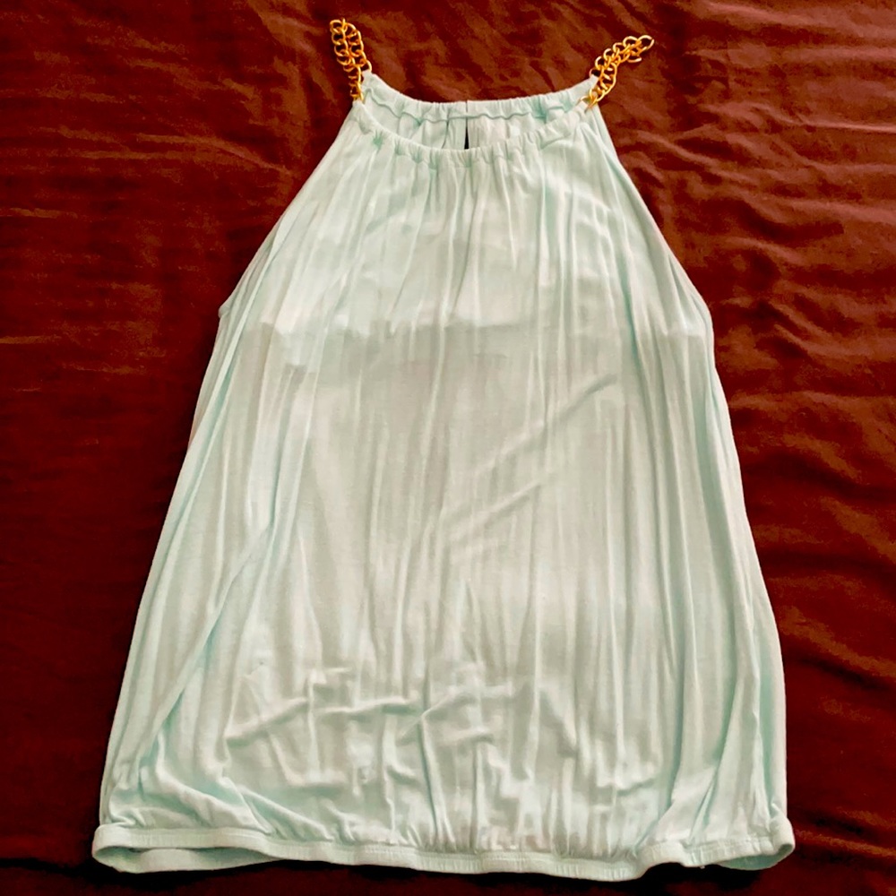New York & Co mint tank blouse; lightly worn; size L